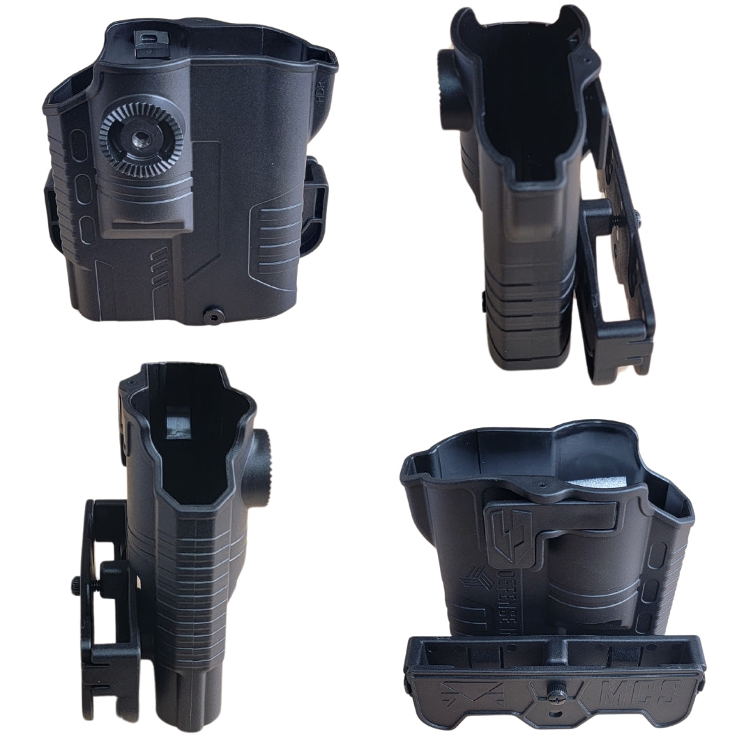 TR50 TR50LTR50 TR50L HDR50 Holster Flashlight Laser Compatible (Right Hand)This holster is designed to be compatible with this laser/flashlight. It is highly ergonomic. with a quick-release/quick-locking button that allows for a quick draw Non Lethal Protection